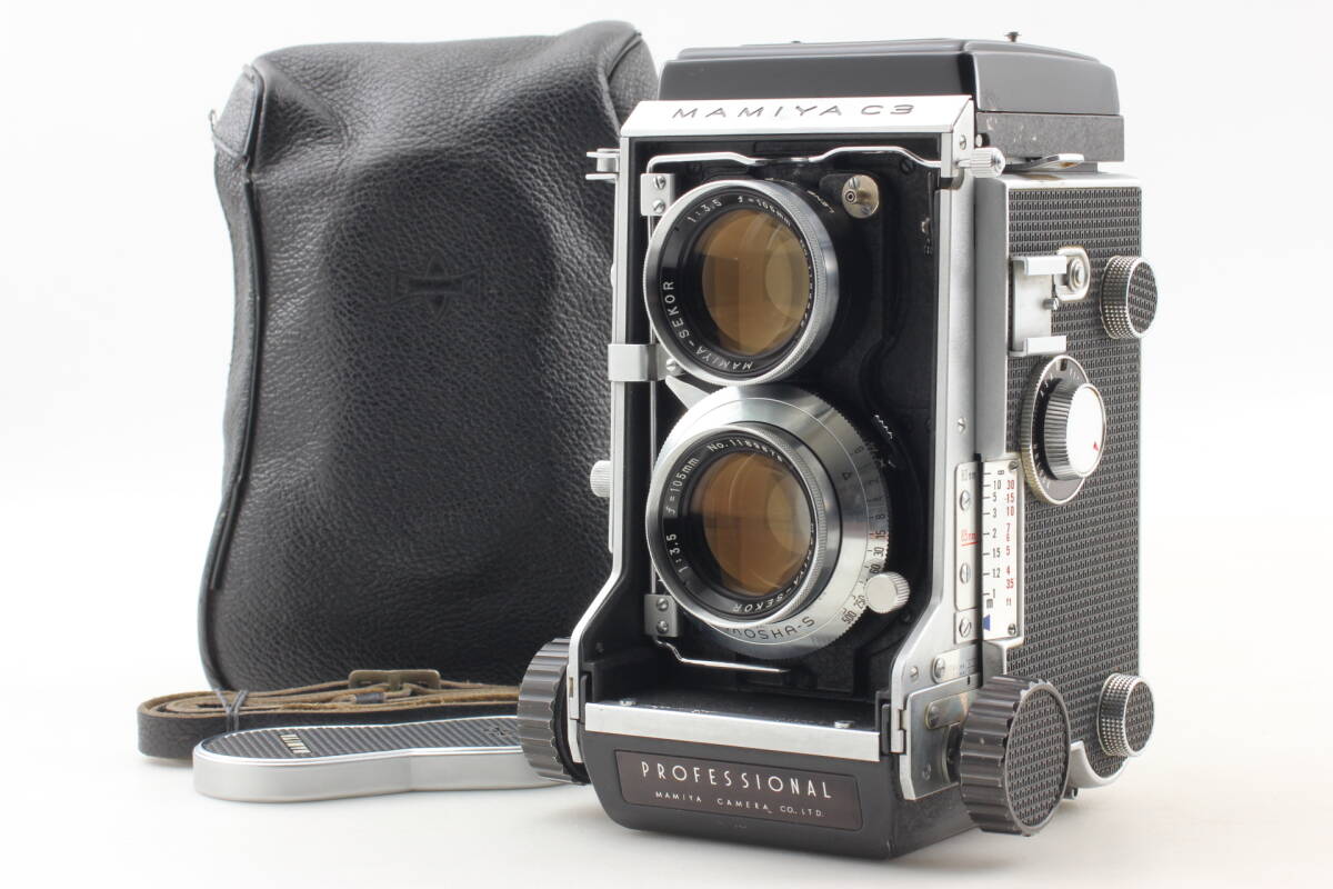 マミヤ Mamiya C3 二眼レフ 中判 フィルムカメラ ボディ SEKOR 105mm F3.5 レンズ TLR Midium Format Film Camera Body Lens 851拍卖