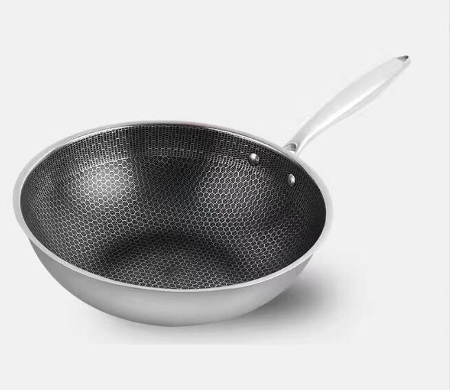 新入荷 チタン合金 フライパン ステンレス フライパン フライパン ノンスティックフライパン 7層構造 深型フライパン 煙霧なし 調理鍋拍卖