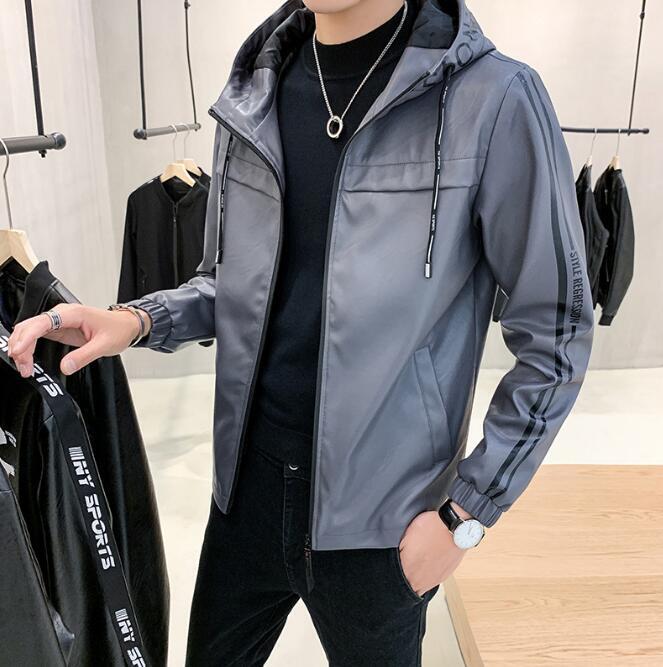 新入荷レザージャケット ブルゾン革ジャンバイクジャケット メンズ ライダースジャケット フード付き ジャンパー皮革ジャケット拍卖