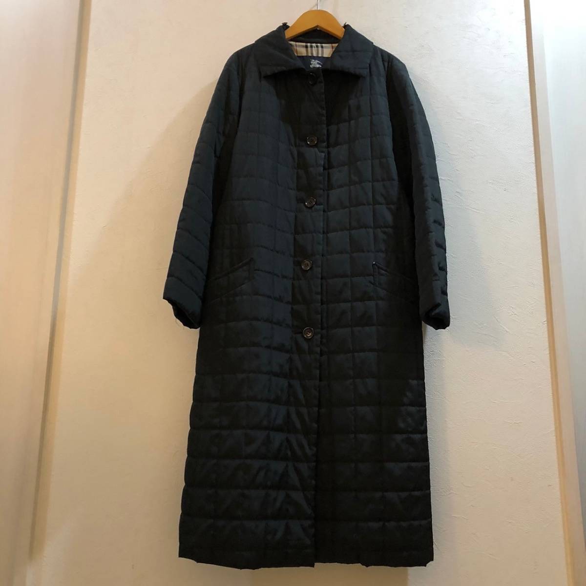 BURBERRY/バーバリー 長袖 ナイロン キルティングコート ブラック 黒 レディース 40拍卖