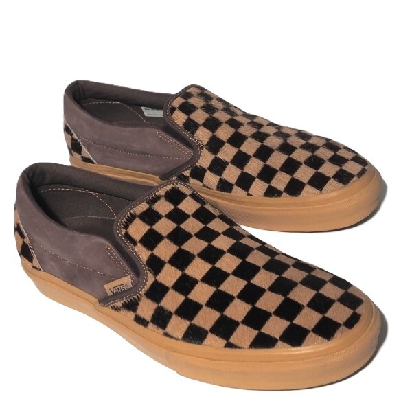 デッド!! 新品 US 10 / 28cm 廃盤 レア VANS US企画 ハラコ ダミエ スリッポン LX拍卖