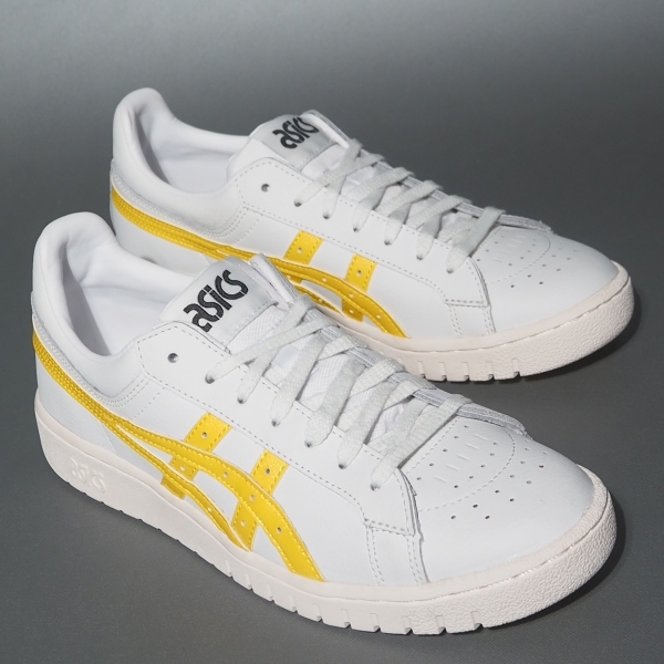 デッド!! 26cm 新品!! ASICS Tiger GEL-PTG アシックスタイガー ゲル ポイントゲッター 白x黄 天然皮革拍卖