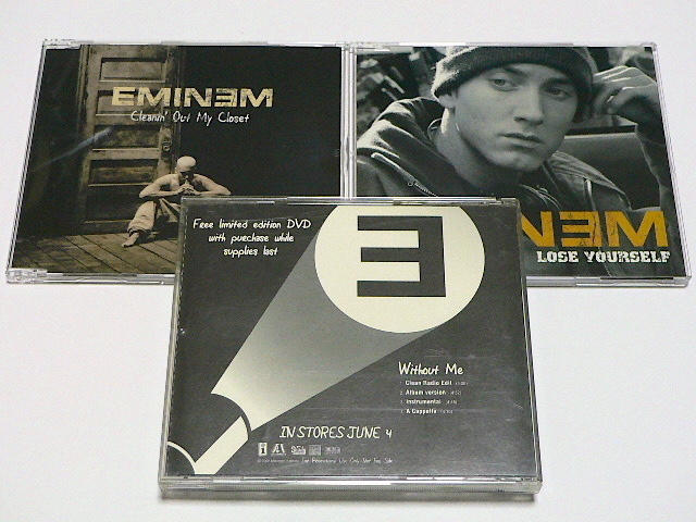 CDS / EMINEM // LOSE YOURSELF / WITHOUT ME / CLEANIN’ OUT MY CLOSET // CDS3枚 エミネム拍卖
