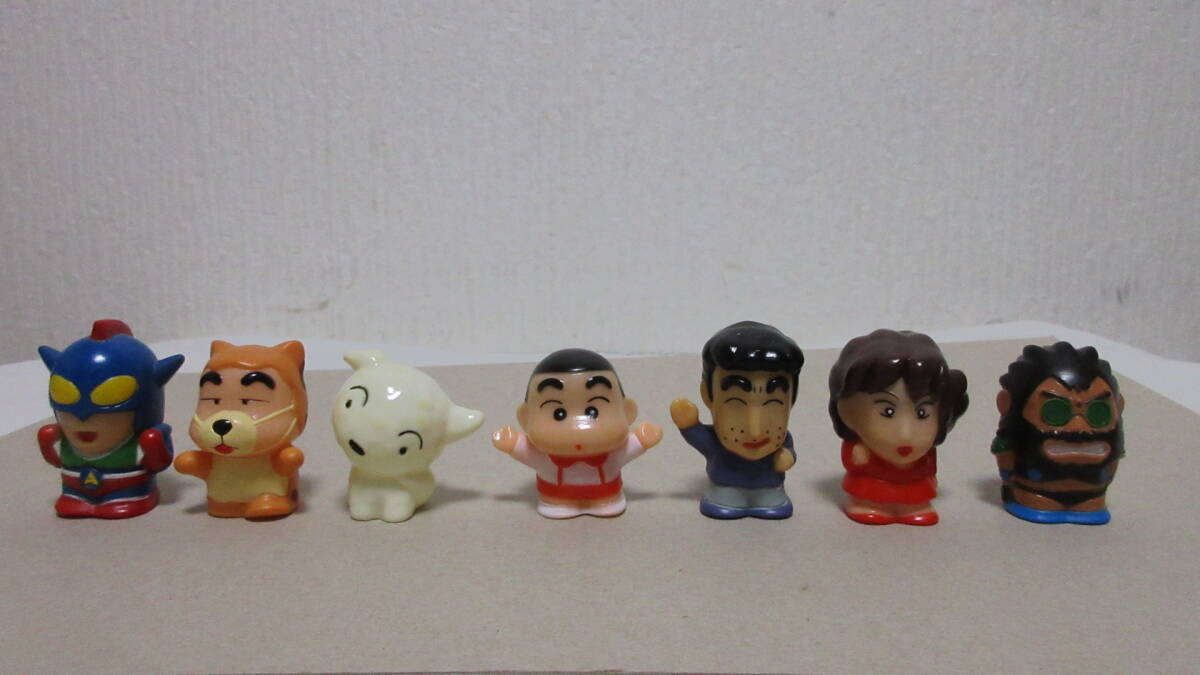クレヨンしんちゃん アクション仮面VSハイグレ魔王 ソフビ指人形 7種 オラはイヌだぞ シロ Tバック男爵 野原しんのすけ みさえ ひろし拍卖