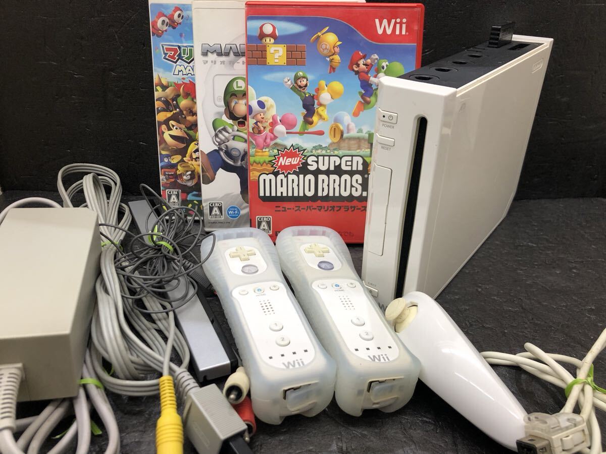 ■ Nintendo ニンテンドー Wii RVL-001JPN ゲーム機本体 ソフトセット 稼働品 ホワイト拍卖