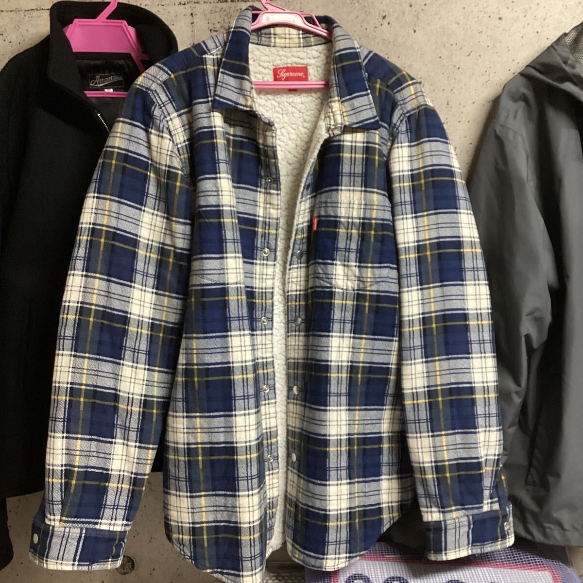 SUPREME シュプリーム ボアネルシャツ チェック柄 長袖 アウター拍卖