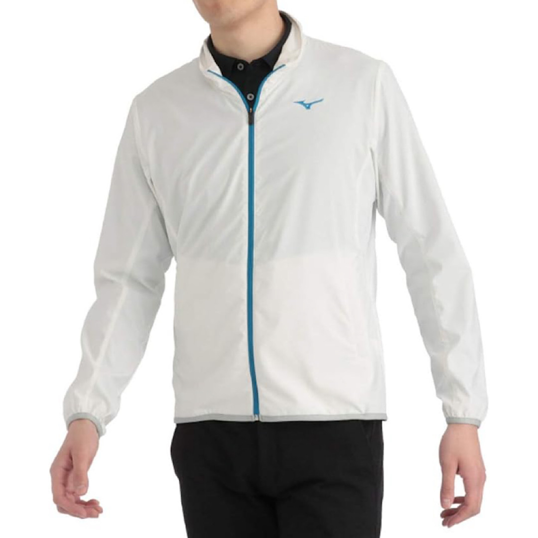 新品 ミズノ ゴルフ パッカブル ブルゾン 2XL ホワイト 白 52ME9A0102 はっ水 ストレッチ 収納 ゴルフウェア 羽織 アウター ジャンパー拍卖