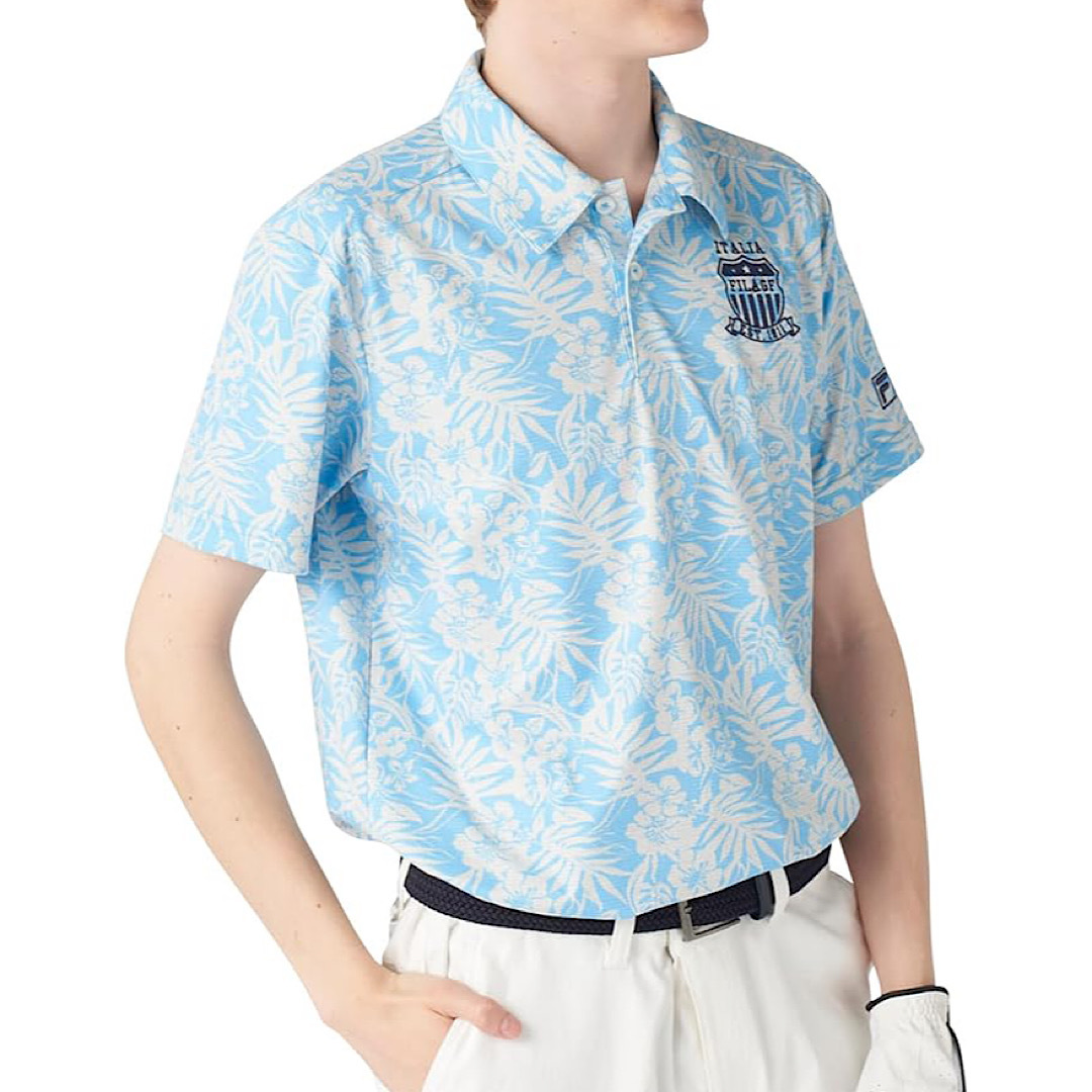 【新品】フィラ ゴルフ 半袖 ポロシャツ Mサイズ 745-522W 税込9,350円 吸汗速乾 UVカット ゴルフウェア ゴルフシャツ FILA 745522W 拍卖