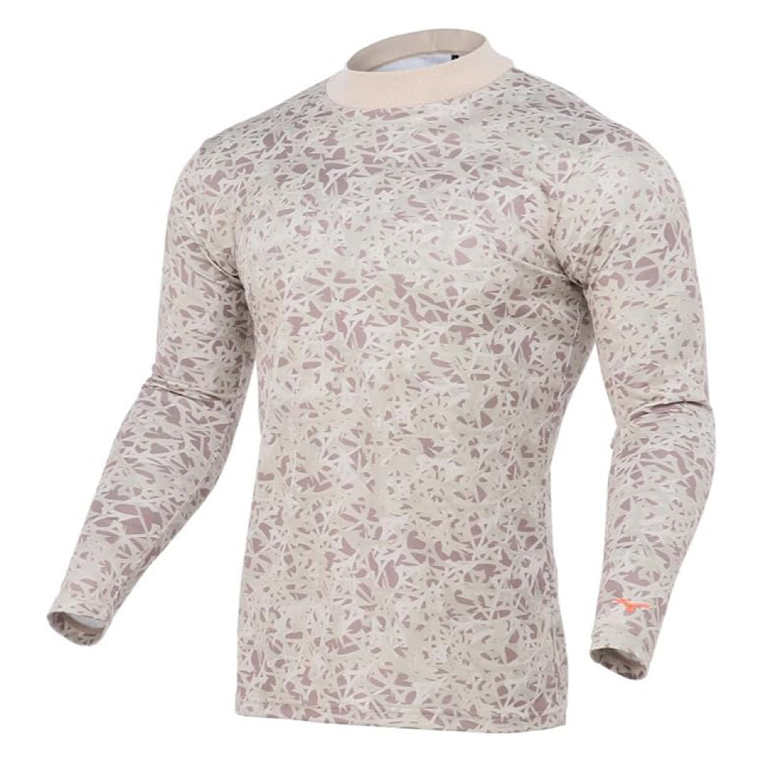 【新品】ミズノ ゴルフ インナーシャツ XL バイオネクスト 衿リブ モックネック 裏起毛 総柄 保温 E2MJB50349 税込8,800円 アンダーシャツ拍卖