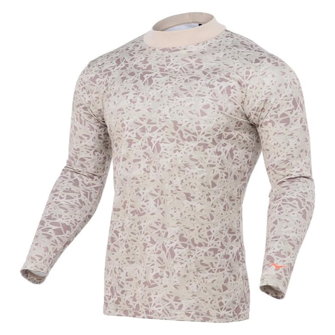 【新品】ミズノ ゴルフ インナーシャツ Lサイズ バイオネクスト モックネック 裏起毛 総柄 保温 E2MJB50349 税込8,800円 アンダーシャツ拍卖