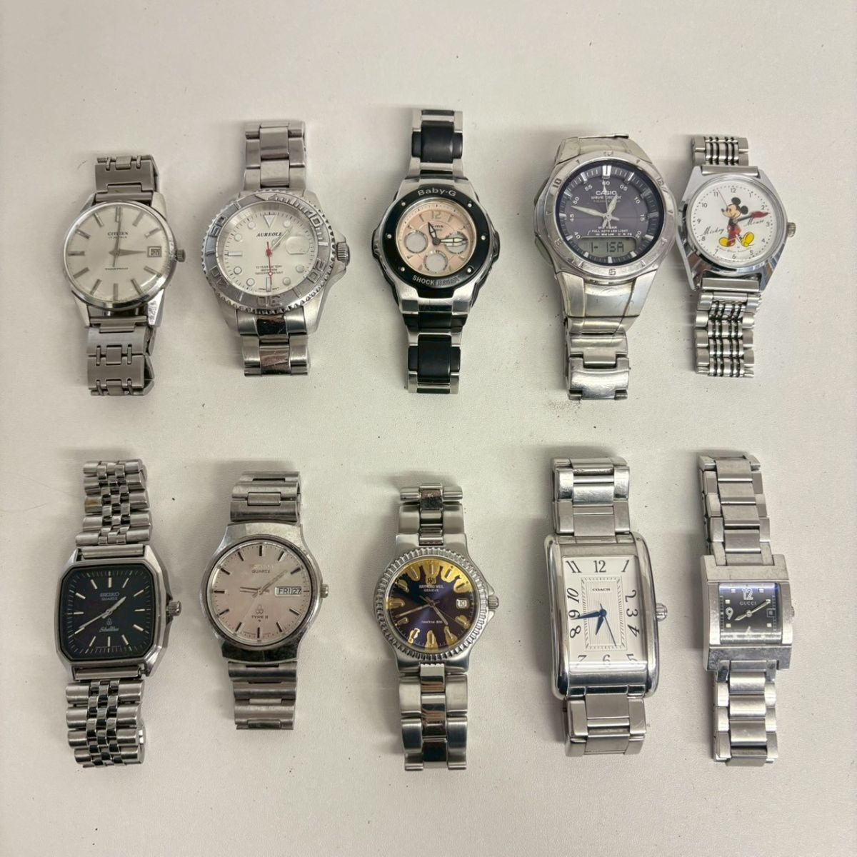 Z269-■ 腕時計 10点セット SEIKO CASIO Baby-G G-ms CITIZEN アナデジ ソーラー クォーツ 手巻き 自動巻き メンズ レディース 稼働品有 KB拍卖