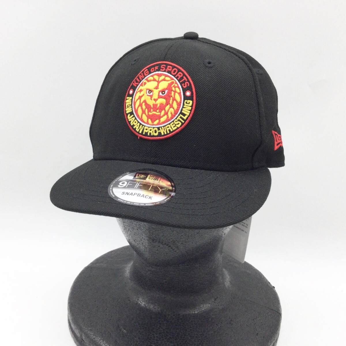 11073 【未使用】新日本プロレス NJPW 闘魂SHOP NEW ERA ニューエラ 9FIFTY スナップバックキャップ ブラック フリーサイズ 帽子拍卖