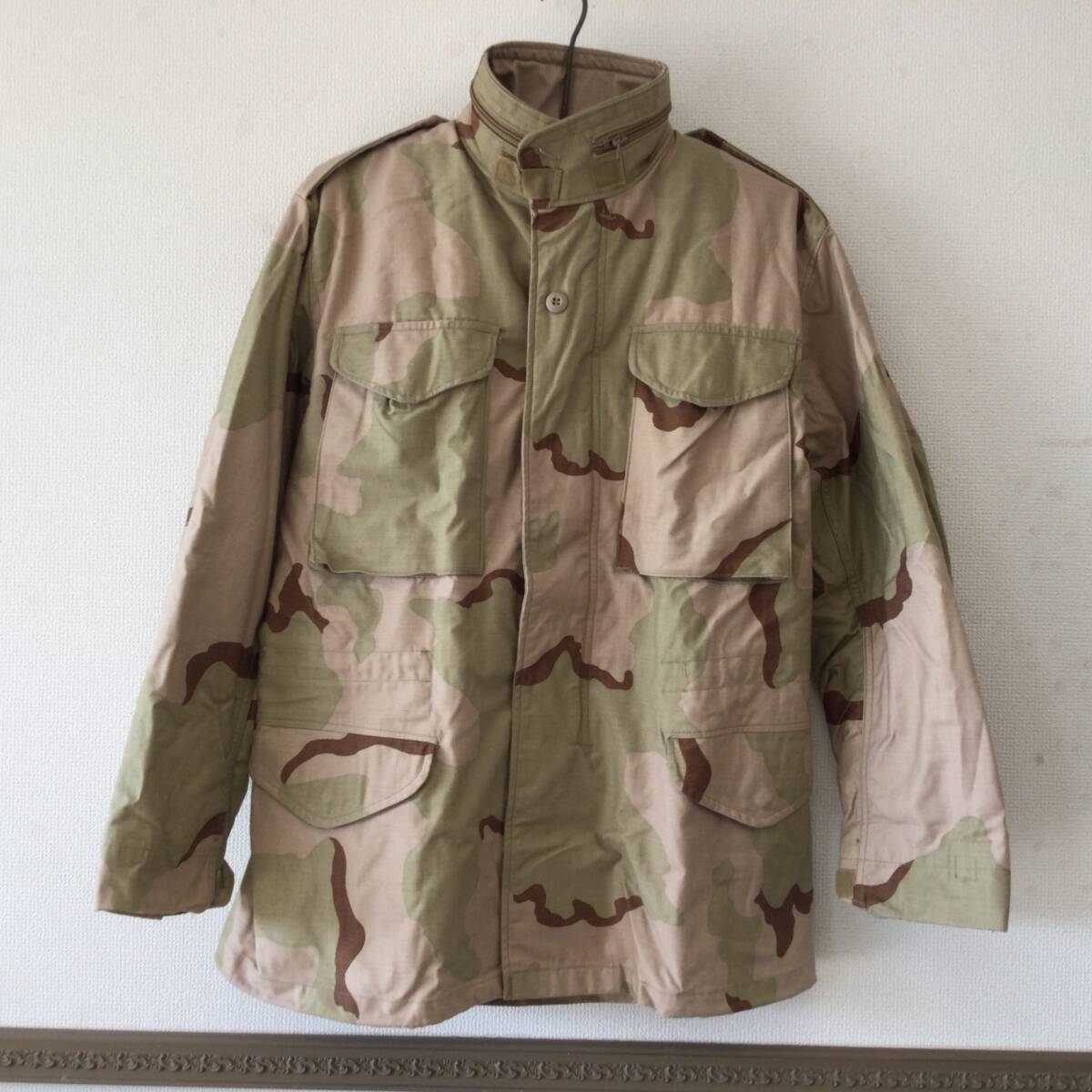 7098 US ARMY ミリタリージャケット デザートカモ 1989年製 Sサイズ コットン M-65 フィールドジャケット 8415-01-325-6439 ベージュ系拍卖