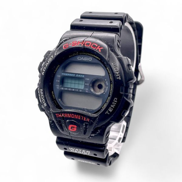 1円 ■ CASIO カシオ G-SHOCK ジーショック DW-6100 メンズ デジタル文字盤 ブラック ラバー ベルト N5390-23-15拍卖