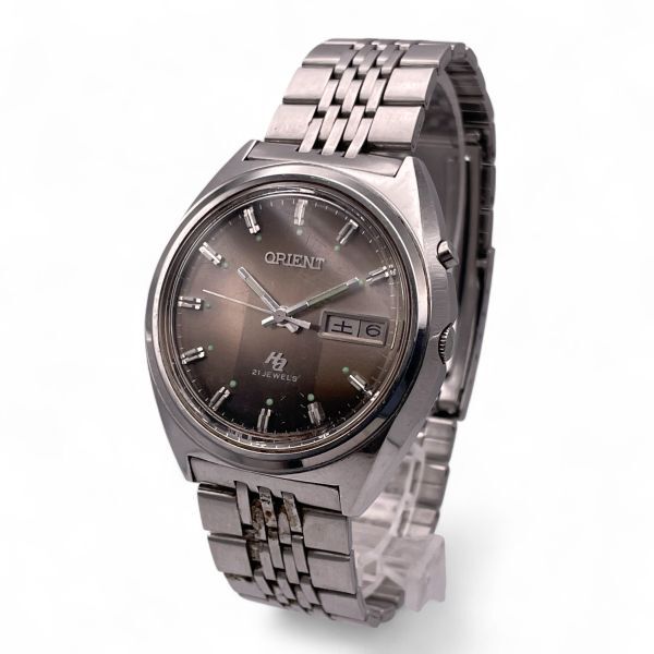 1円 稼働 ■ORIENT オリエント Ha ハイエース GS469714-8B メンズ 自動巻き デイデイト 茶系文字盤 アナログ 3針 ヴィンテージ N5290-21-77拍卖