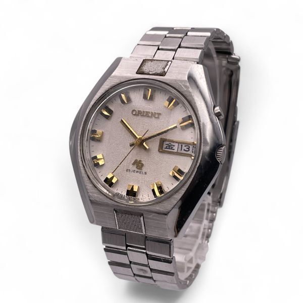 1円 稼働 ■ ORIENT オリエント Ha ハイエース G469667-6A 自動巻き メンズ ヴィンテージ アナログ 白文系字盤 デイデイト 3針 N5296-32-55拍卖