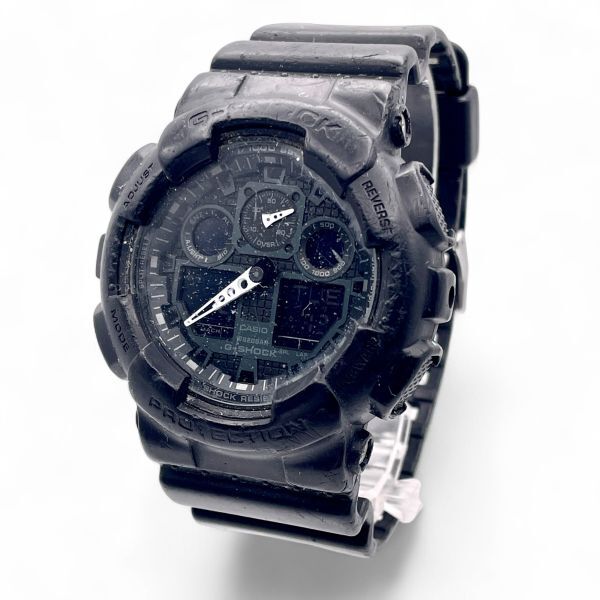 1円 稼働 ■ CASIO カシオ G-SHOCK ジーショック GA-100 メンズ腕時計 アナデジ 黒文字盤 ラバー ベルト N5401-23-14拍卖