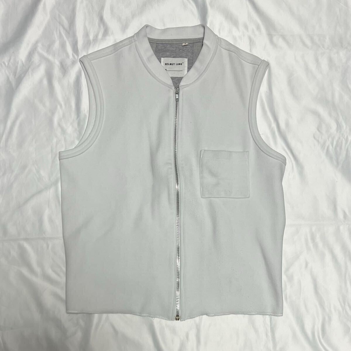 本人期 HELMUT LANG ベスト ホワイト 46 初期 イタリア製 ヘルムートラング拍卖