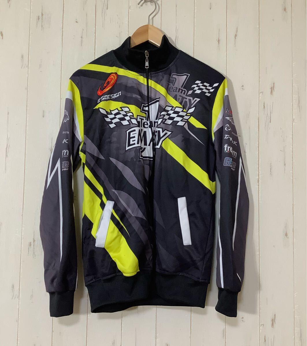 に1734 R'SDESIGN Team EMATY トラックジャケット ジャージジャケット M ブラック/グレー/イエロー拍卖
