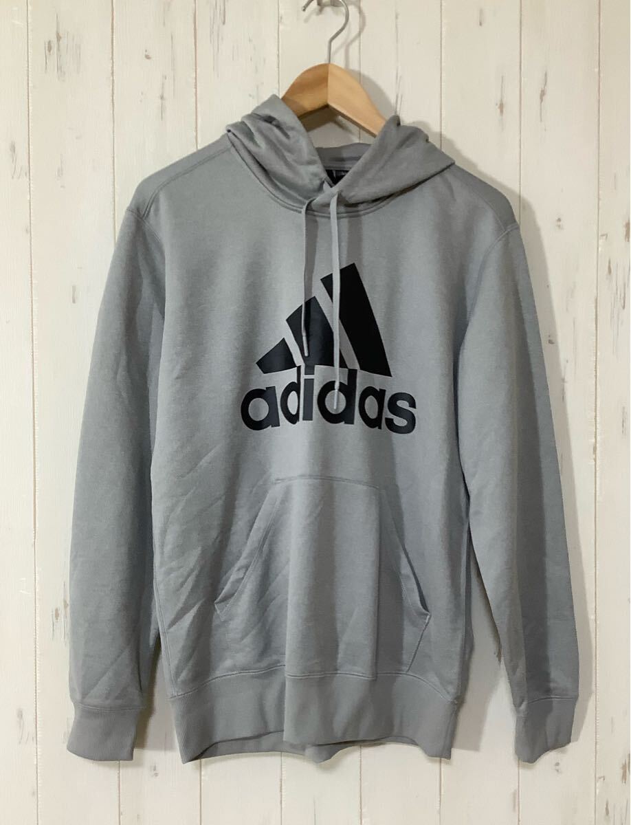 に1781 adidas アディダス ジャージパーカー M グレー ビッグロゴプリント 拍卖