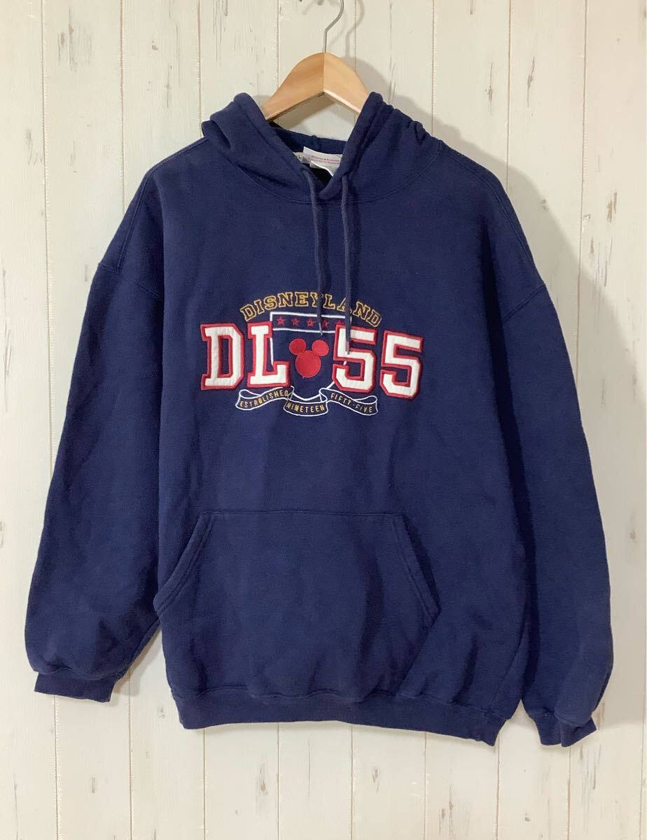 に1794 Disneyland ディズニーランド プルオーバー スウェットパーカー L ネイビー 裏起毛 DL55拍卖