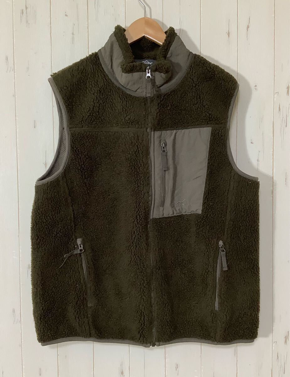 ぬ1791 Eddie Bauer エディーバウアー ボアフリースベスト XL オリーブ 拍卖