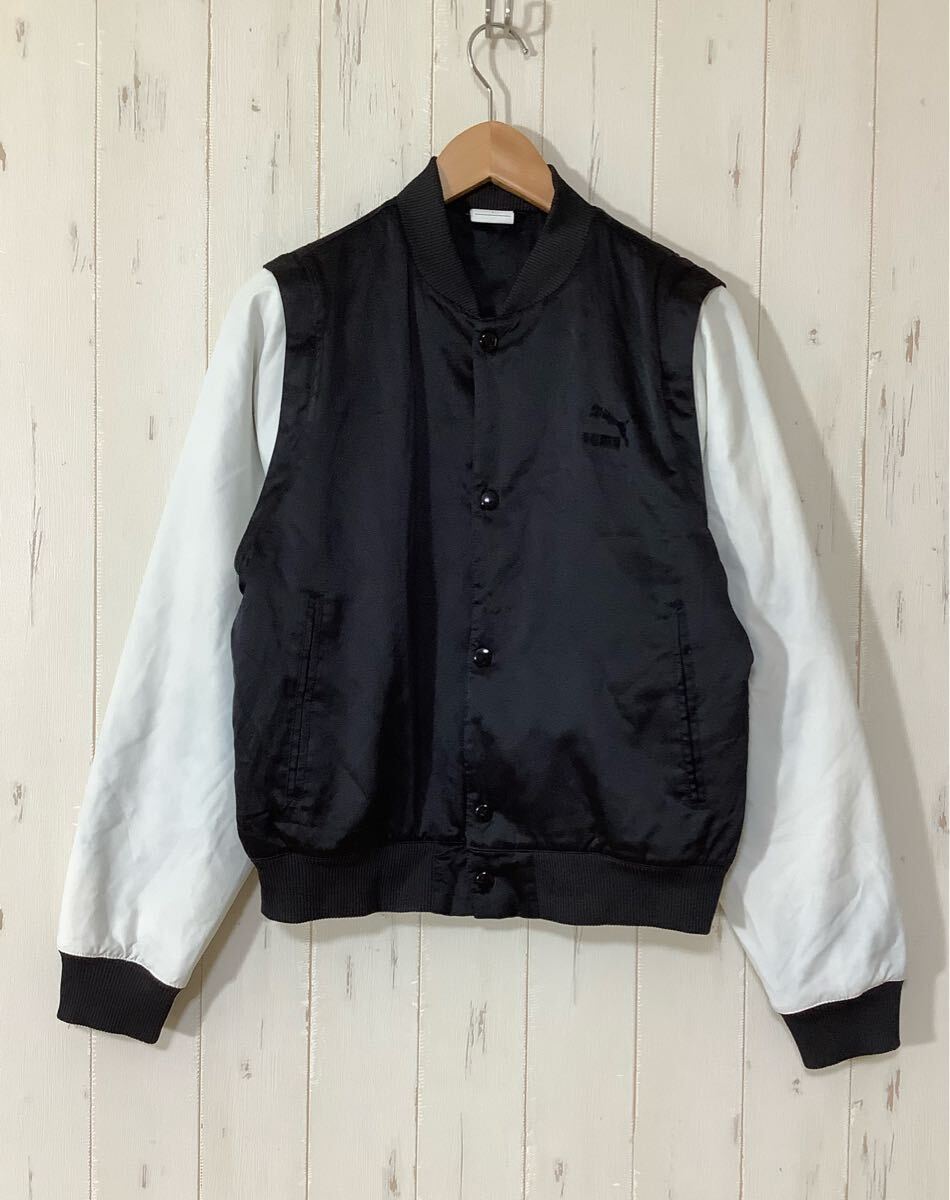に1798 PUMA プーマ 2WAY パデットジャケット 中綿ジャケット L ホワイト/ブラック 拍卖
