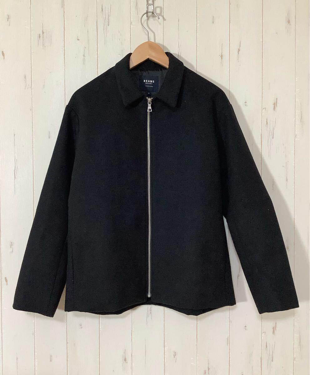 に1758 BEAMS HEART ビームス ハート ジップアップジャケット スウィングトップ ブルゾン S ブラック拍卖