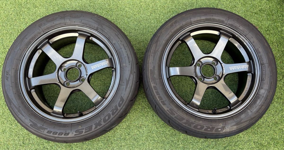 TE37 SONIC SL 16×7J +25 タイヤ付き2本拍卖