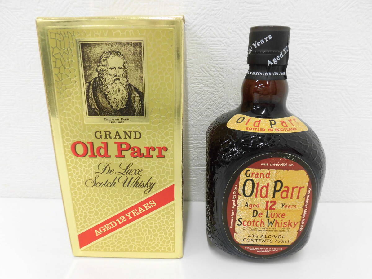 7285 酒祭 洋酒祭 ① グランド オールドパー 12年 750ml 43% 未開栓 Grand Old Parr デラックス スコッチ ウイスキー SCOTCH WHISKY 古酒拍卖