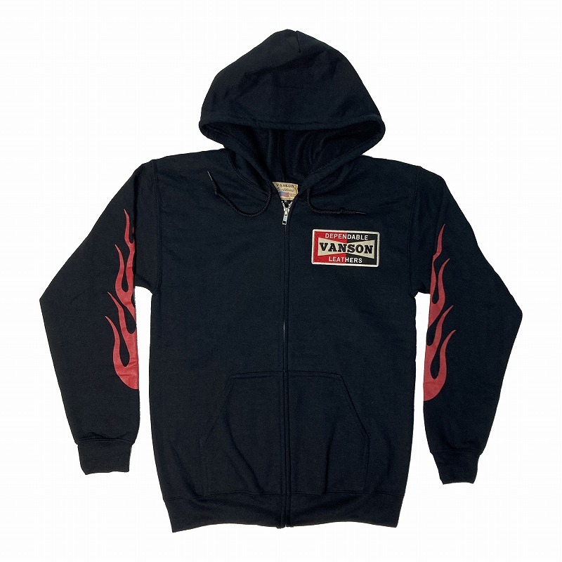 【在庫あり 即納】Lサイズ VANSON バンソン 885V460 MOTORCYCLE CLUB CUSTOM ZIP パーカー 裏起毛 L拍卖