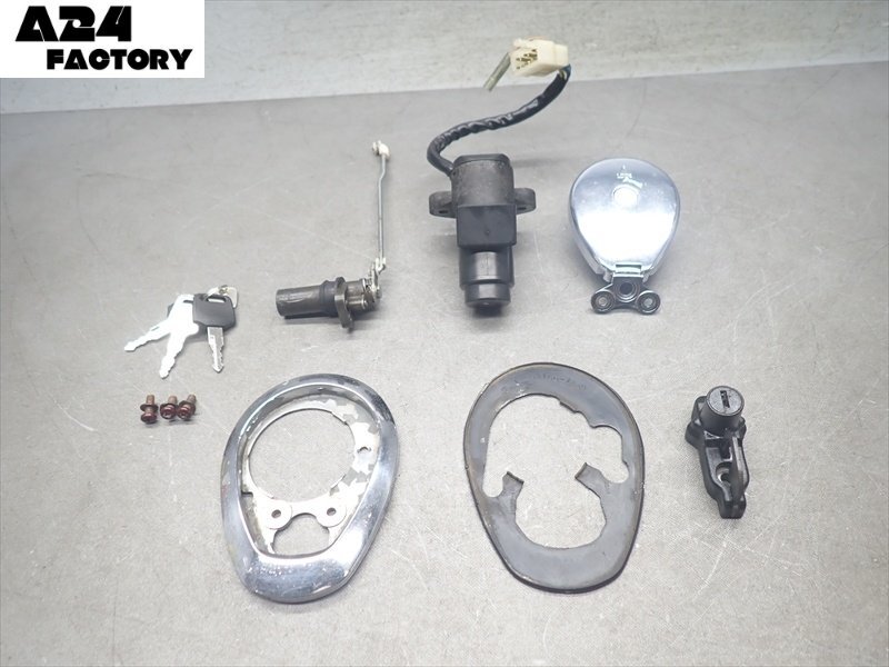 C1R7-1028 カワサキ ゼファー1100 キーセット メイン ホルダー キャップ 実動 【ZRT10A-007~ 1992年式 A1 動画有】拍卖