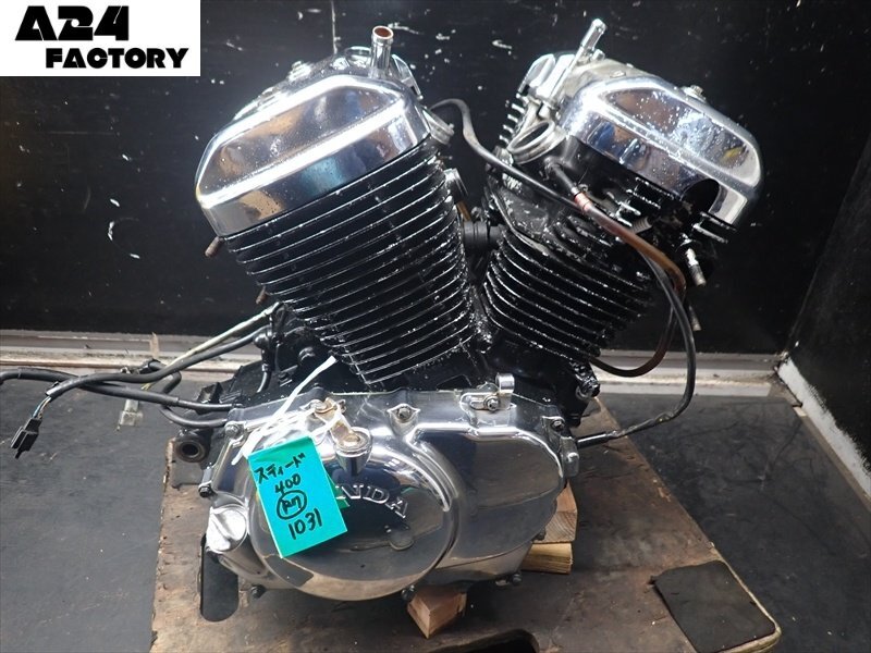 【同梱不可】 C1R7-1031 ホンダ スティード400 実動 エンジン ASSY 機関良好 【NC26-100~ 1988年式 動画有】拍卖