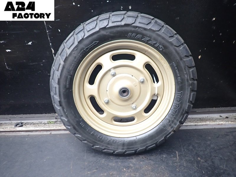 C1R7-1105 ホンダ エイプ50 デラックス フロントホイール タイヤ 【AC16-140~ 動画有】拍卖