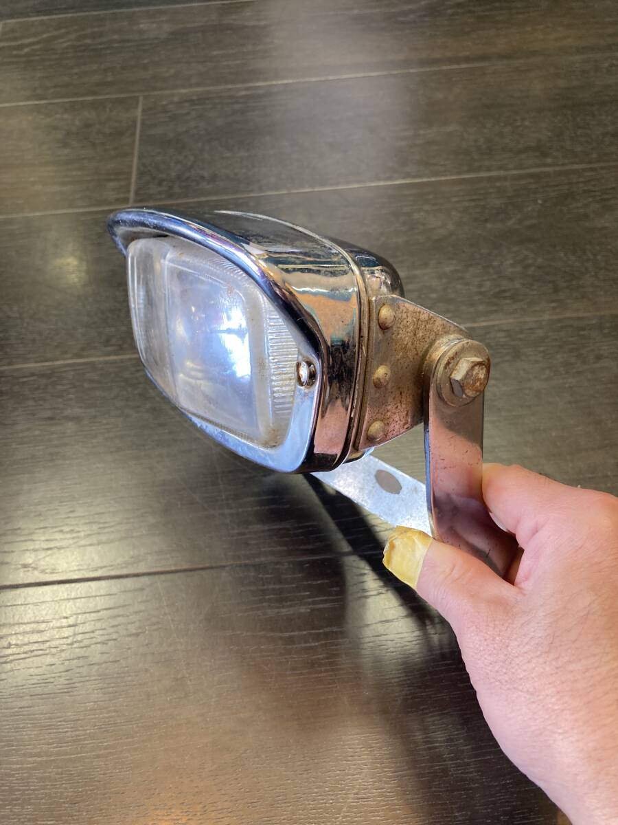 当時物60s70s程度良サイドマウントスクエアチョッパーライト ヘッドライト ハーレー ビンテージ ボバー ナックル パン ショベル拍卖
