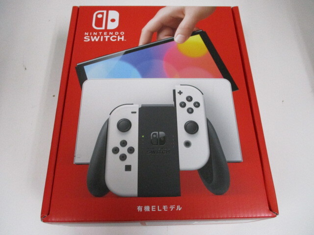 ②NINTENDO 任天堂 Nintendo Switch 有機ELモデル ホワイト HEG-S-KAAAA 未開封品 激安1円スタート拍卖