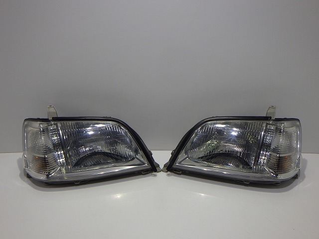 17クラウン ヘッドライト 左右 ハロゲン JZS171/175 ロイヤル 前期 30-278 コーティング 綺麗 251107011拍卖
