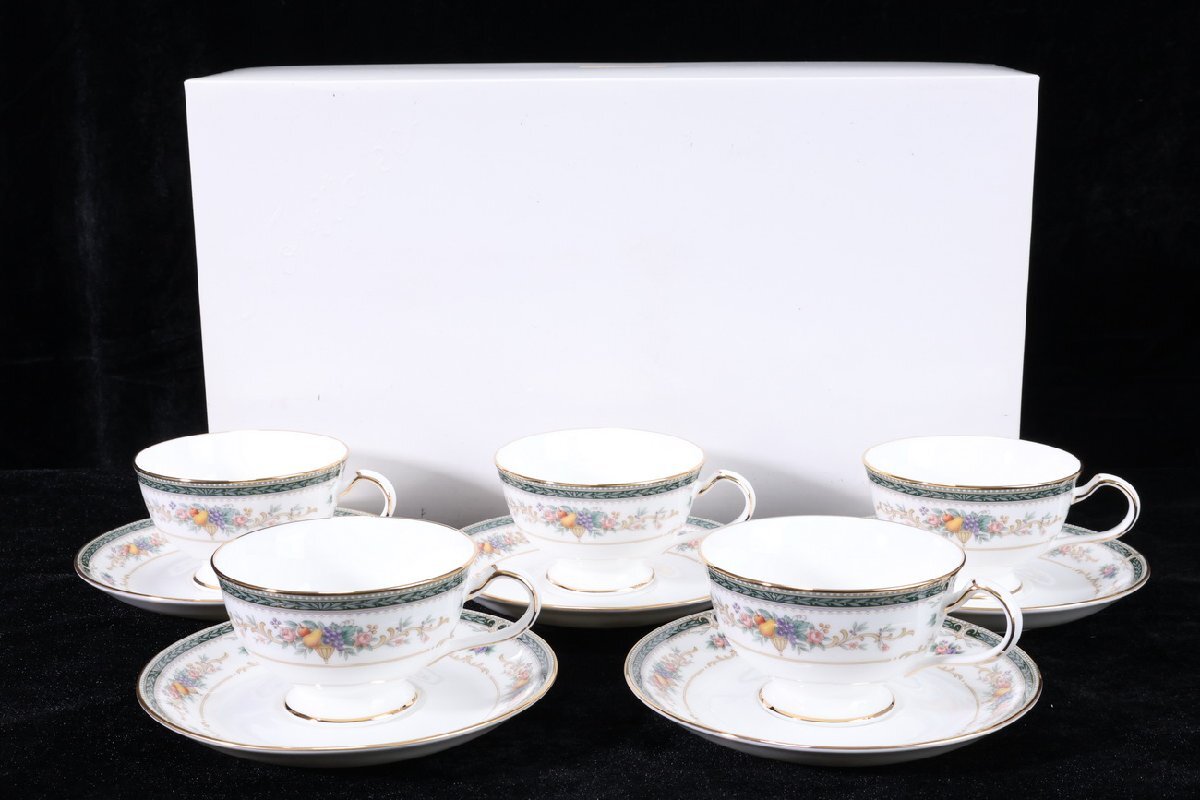 【珍品堂】1円から Q47-V12 ノリタケ キングスクロス カップ ソーサー 金彩 木箱 洋食器 時代物 工芸品 骨董品 古美術 鑑賞品 コレクション拍卖