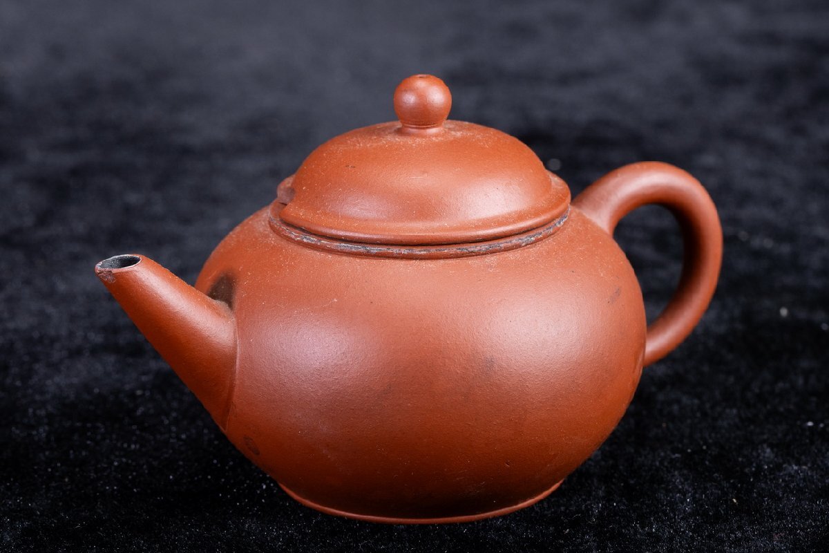 【珍品堂】1円から AK05 中国宜興 煎茶道具 在銘 紫砂 朱泥 急須 茶壷 高7cm 唐物 煎茶道具 朱泥 紫泥茶道具 茶器 時代物 古美術 骨董品拍卖