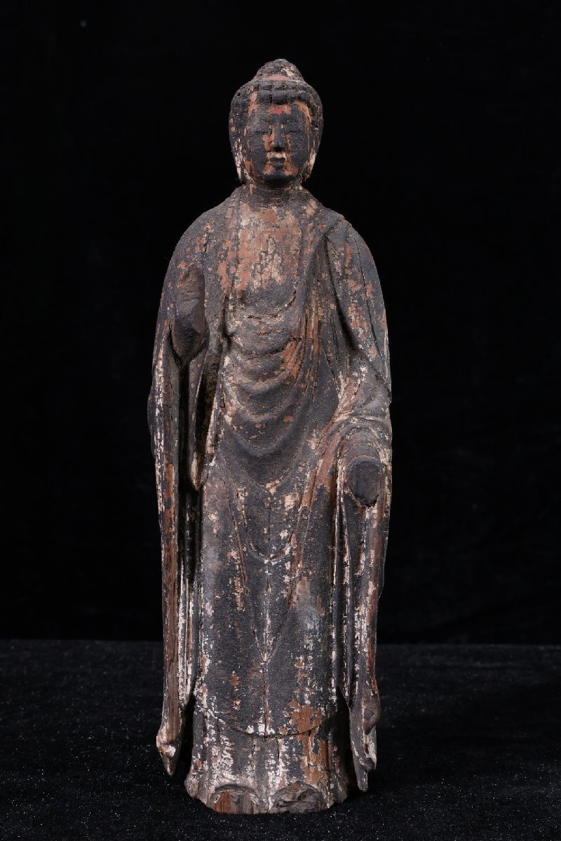 【珍品堂】1円から N89-V1 仏教 仏教美術 仏様 仏像 菩薩 細密細工 木彫像 重92g 鑑賞品 コレクション 時代物 時代物 骨董品 古美術 希少拍卖