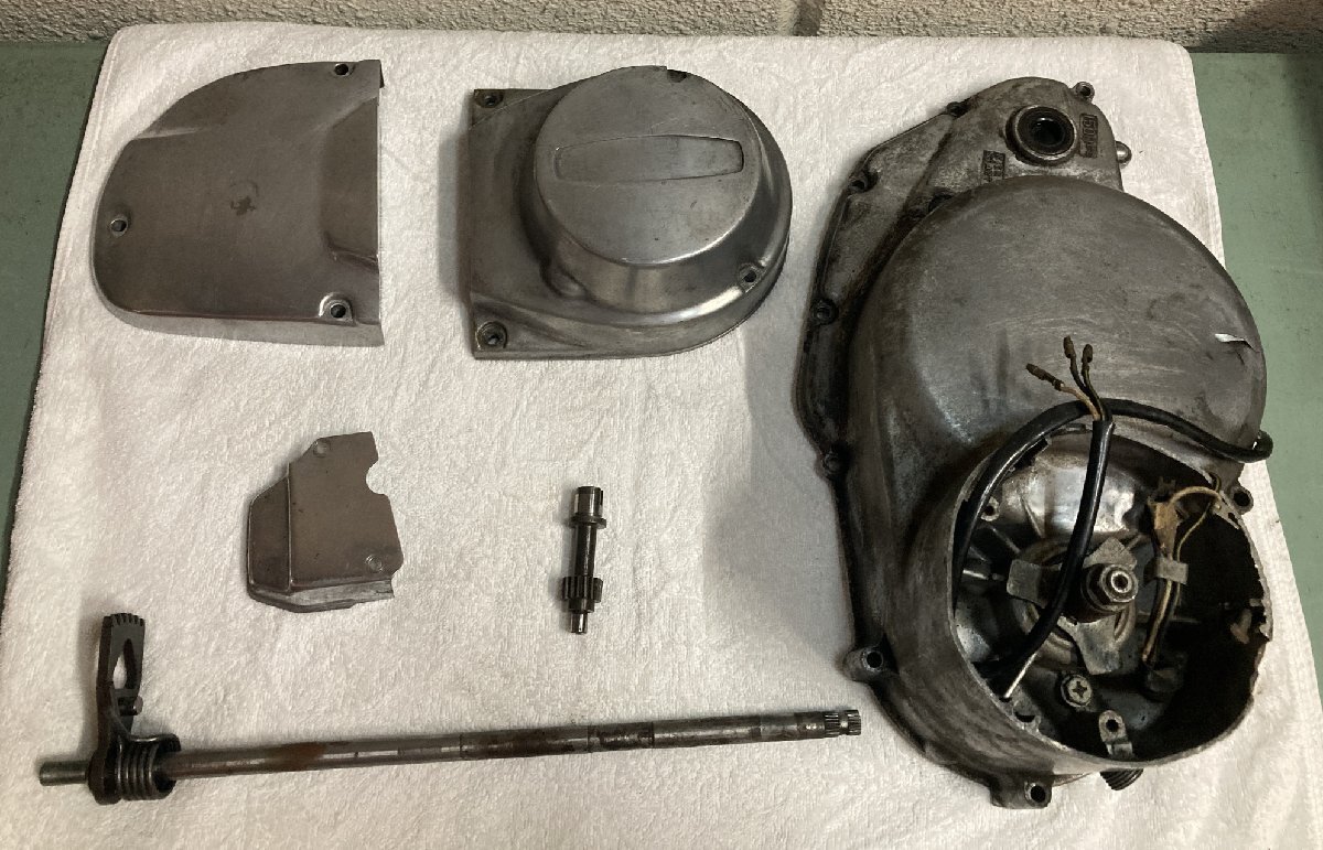 【中古 現状品】スズキ GT550 パーツ 6点 まとめ売り 純正ギアシャフト,純正タコメーターギア,クラッチカバー,スプロケカバーなど/ bk-A223拍卖