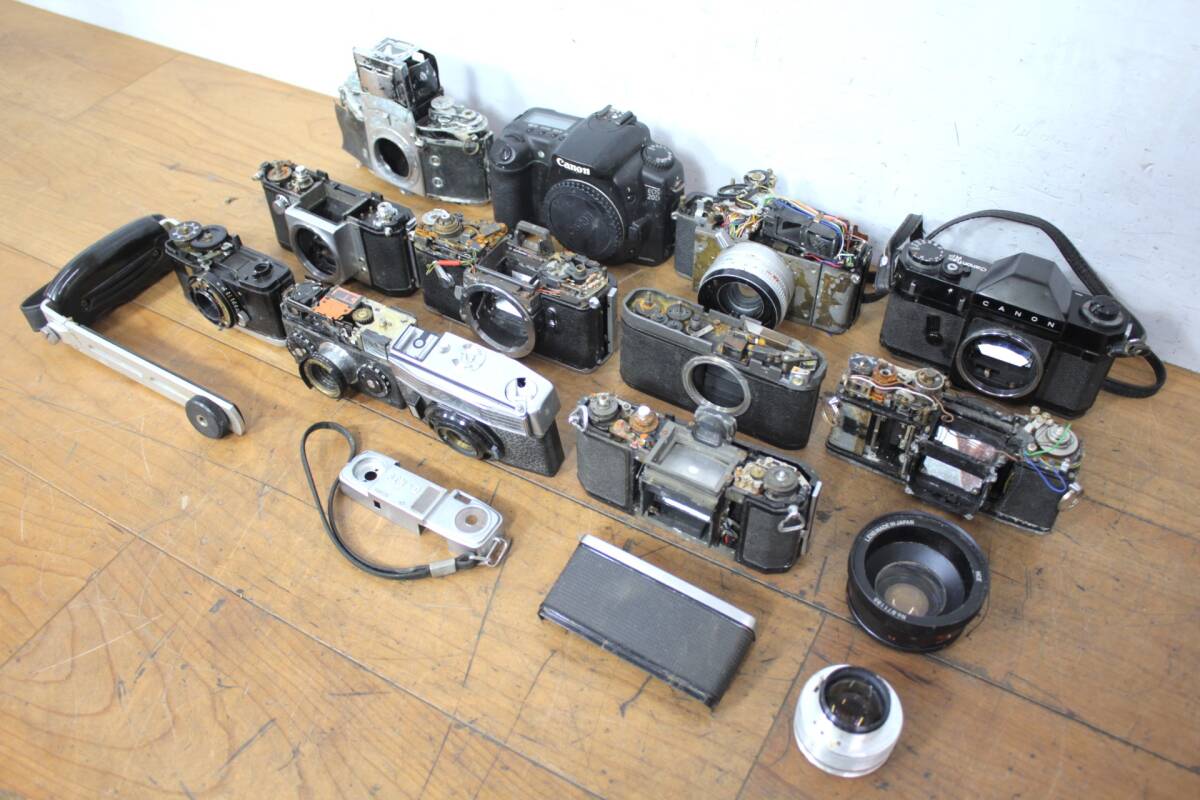 ☆【3F1103-20】 Leica Canon キャノン 他 一眼レフカメラ フィルムカメラ デジタルカメラ 12台セット 部品どり等にどうぞ ジャンク拍卖
