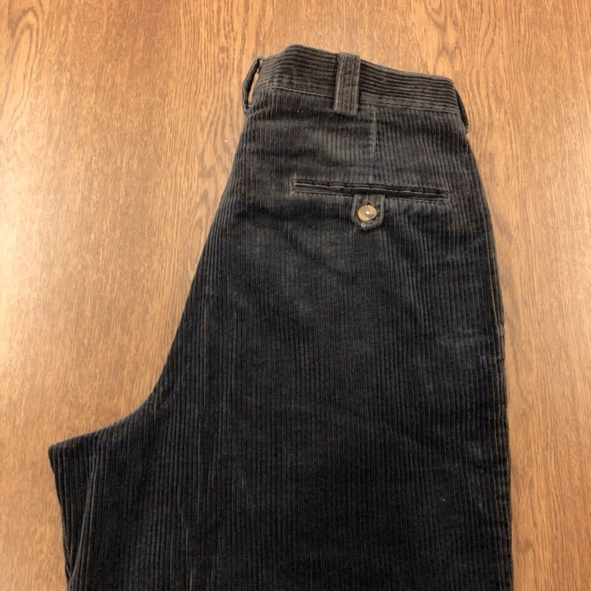 【GK067】TOMMY HILFIGER W32 L30 ツータック 裾折り返し コーデュロイパンツ ブラウン メンズブランド古着 トミーヒルフィガー 送料無料拍卖