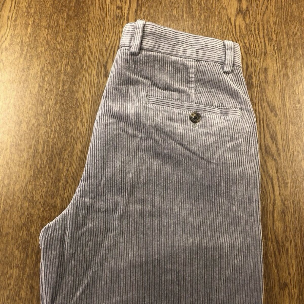【GK070】Brooks brothers W31 L32 コーデュロイパンツ グレー 灰色 メンズブランド古着 ブルックスブラザーズ 送料無料拍卖