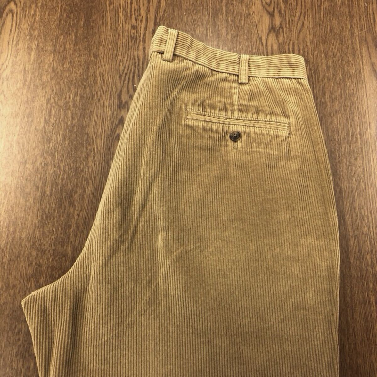 【GK097】Brooks brothers W38 L32 コーデュロイパンツ ベージュ メンズブランド古着 ブルックスブラザーズ 送料無料拍卖