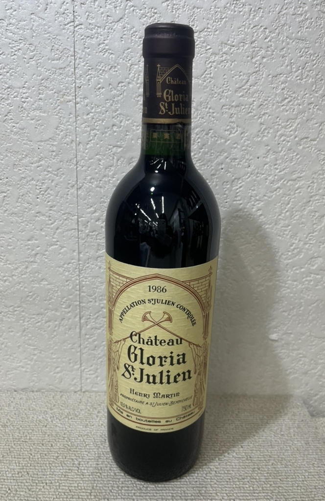 ◇未開栓保管品 Chateau Gloria St.Juien シャトー グロリア 1986 サン ジュリアン HENRI MARTIN 750ml 909◇拍卖