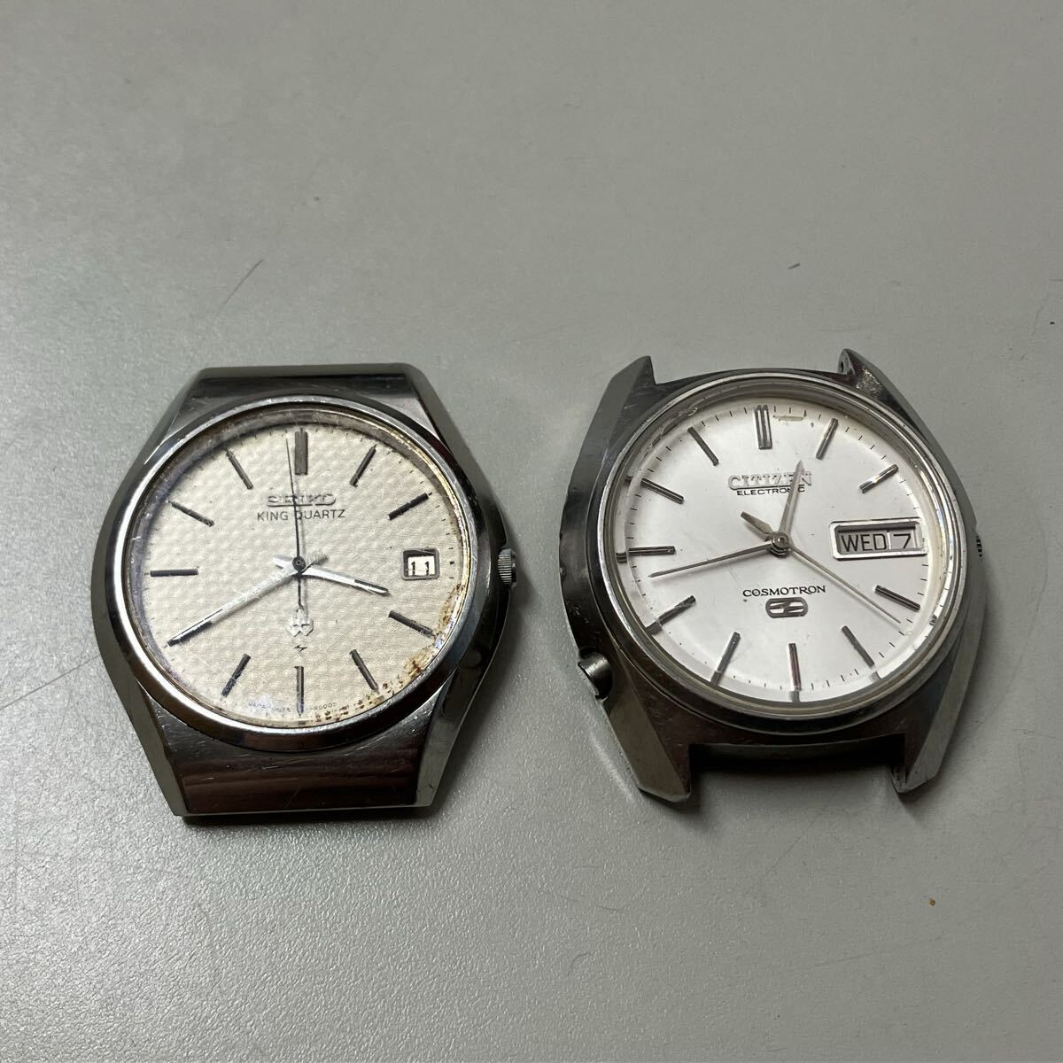 SEIKO セイコー キングクォーツ 5855-8000 シチズン コスモトロン 7800-870018 不動品 2点セット拍卖