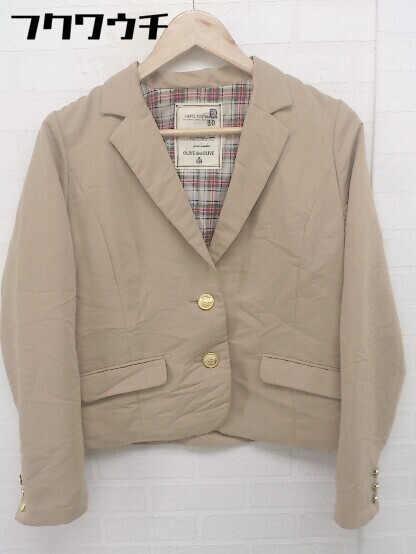 ◇ OLIVE des OLIVE オリーブ デ オリーブ 2B 長袖 ジャケット ブレザー サイズ M ベージュ レディース拍卖