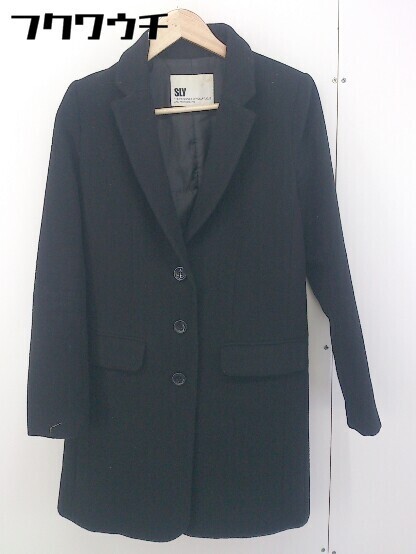 ◇ SLY スライ 長袖 チェスターコート サイズ 1 ブラック レディース拍卖
