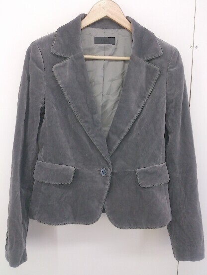 ◇ ICB アイシービー 1B シングル 長袖 テーラード ジャケット サイズ42 グレー系 レディース拍卖
